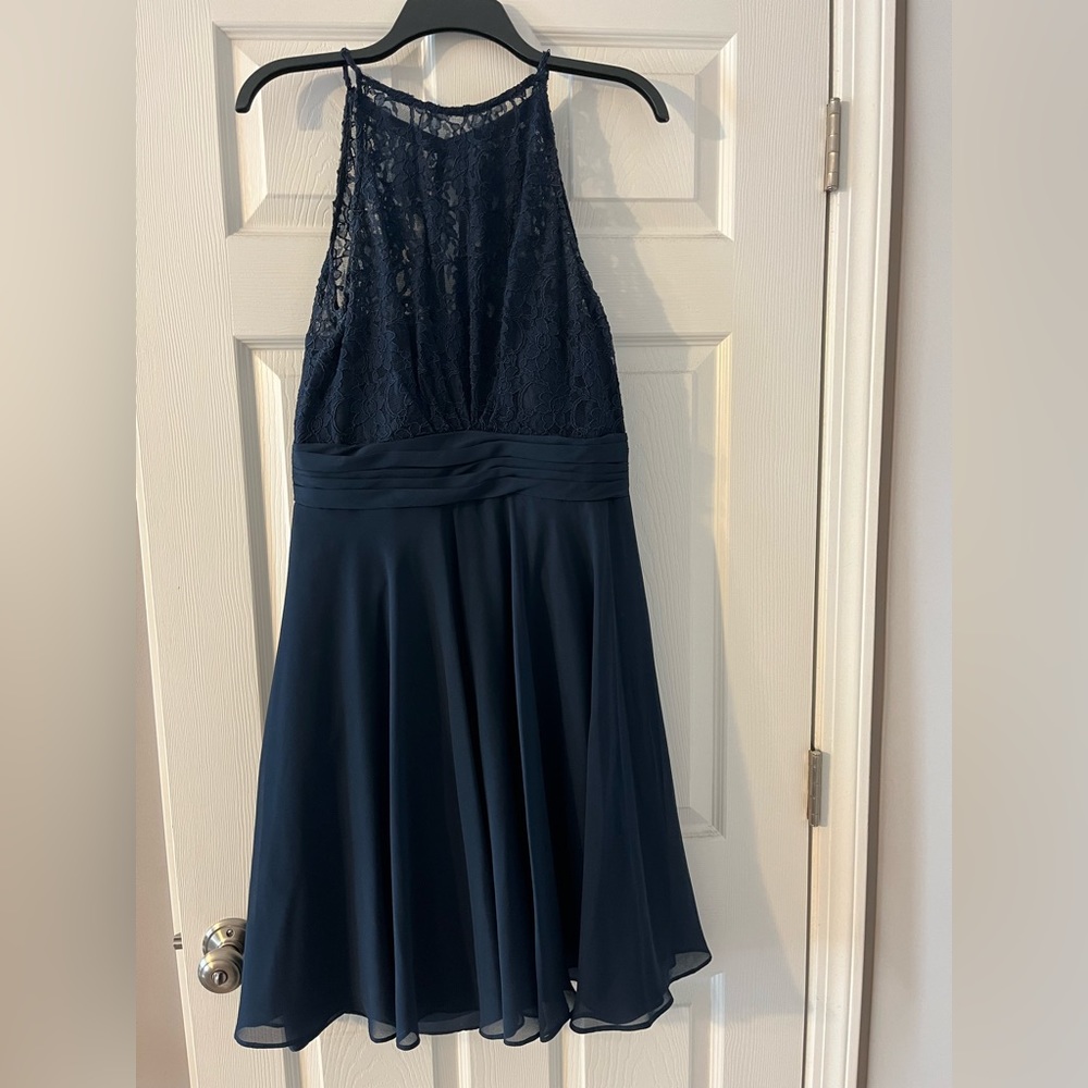 Bill Levkoff Bridesmaid Dress - navy, size 10